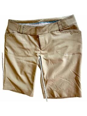 Under Armour Khaki Flat Front Shorts Casual Athletic Performance